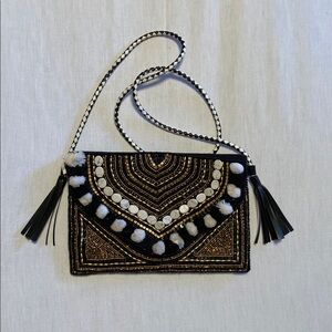 Bohemian Black and Brown Beaded Women's Bag